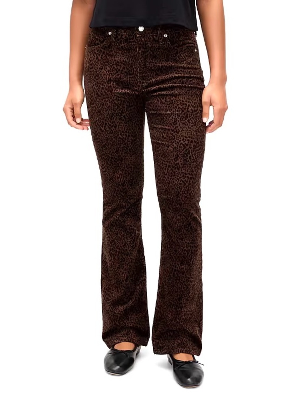Gap Universal Baby Boot Corduroy Pants Women’s Size 14 Leopard Print Mid Rise